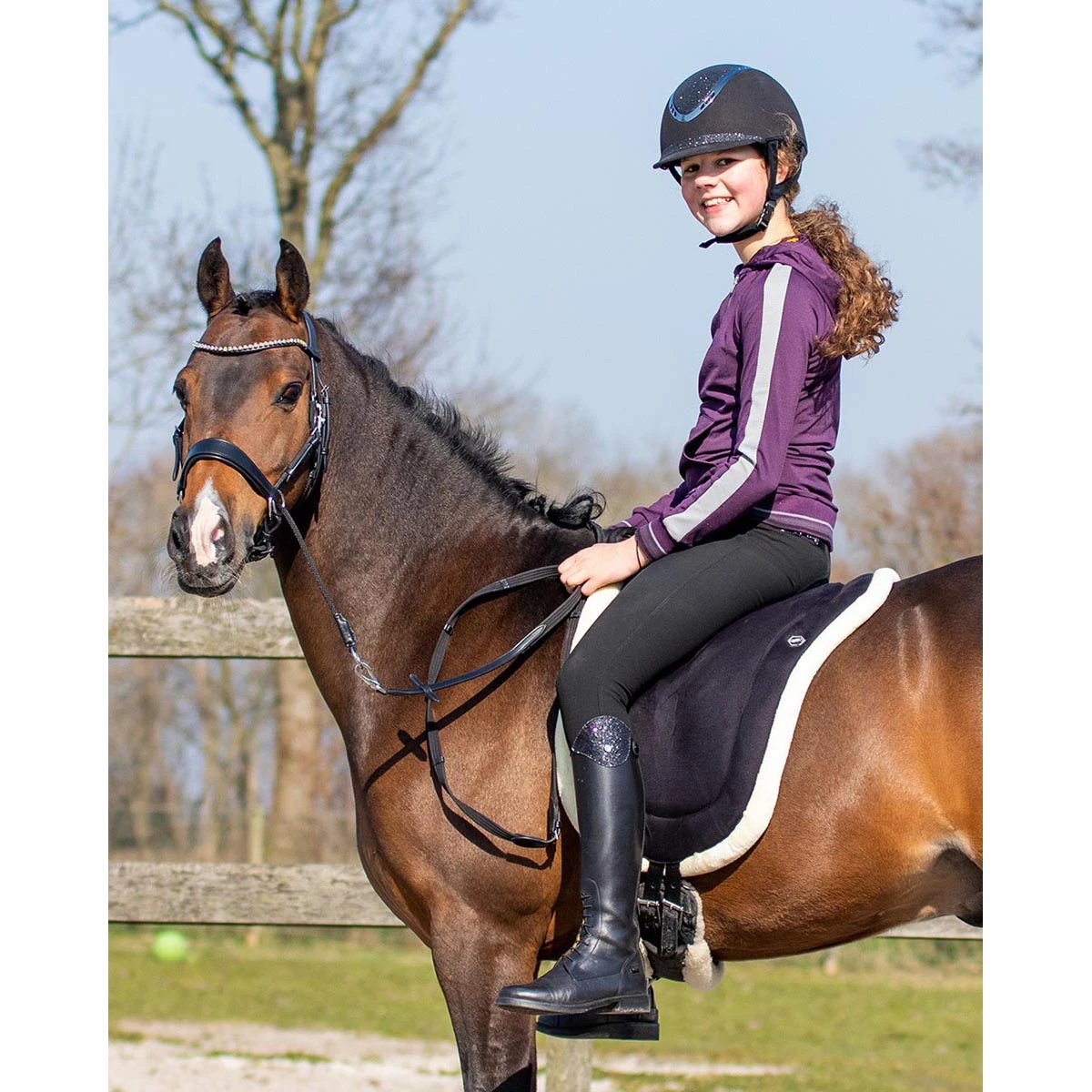 Bitloos Hoofdstel QHP Sunna Zwart 9 Bitloos Hoofdstel QHP Sunna Zwart - Afbeelding 7