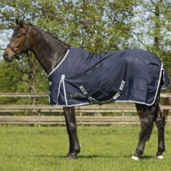 Deken QHP Turnout Fleece 0gr Donkerblauw