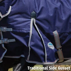 Deken WeatherBeeta ComFiTec Essential Combo Lite 0gr Donkerblauw-zilver -Paardenbenodigdheden Winkel deken weatherbeeta comfitec essential combo lite 0gr donkerblauw zilver 1500x1500 134781