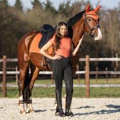 Oornetje QHP Menton Oranje 11 Oornetje QHP Menton Oranje -Paardenbenodigdheden Winkel oornetje qhp menton oranje 1500x1500 186404