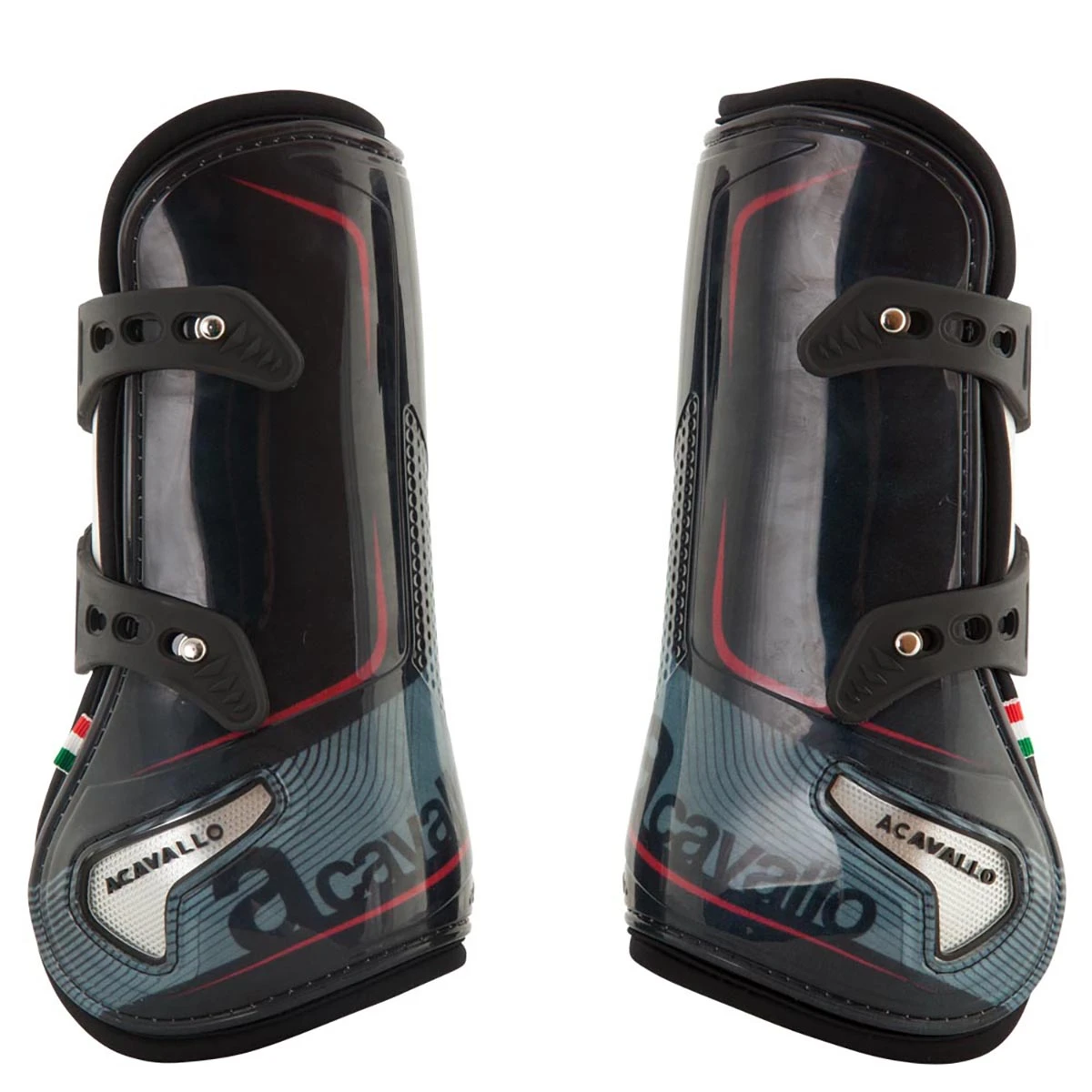 Peesbeschermers Acavallo Opera Zwart-rood 3 Peesbeschermers Acavallo Opera Zwart-rood