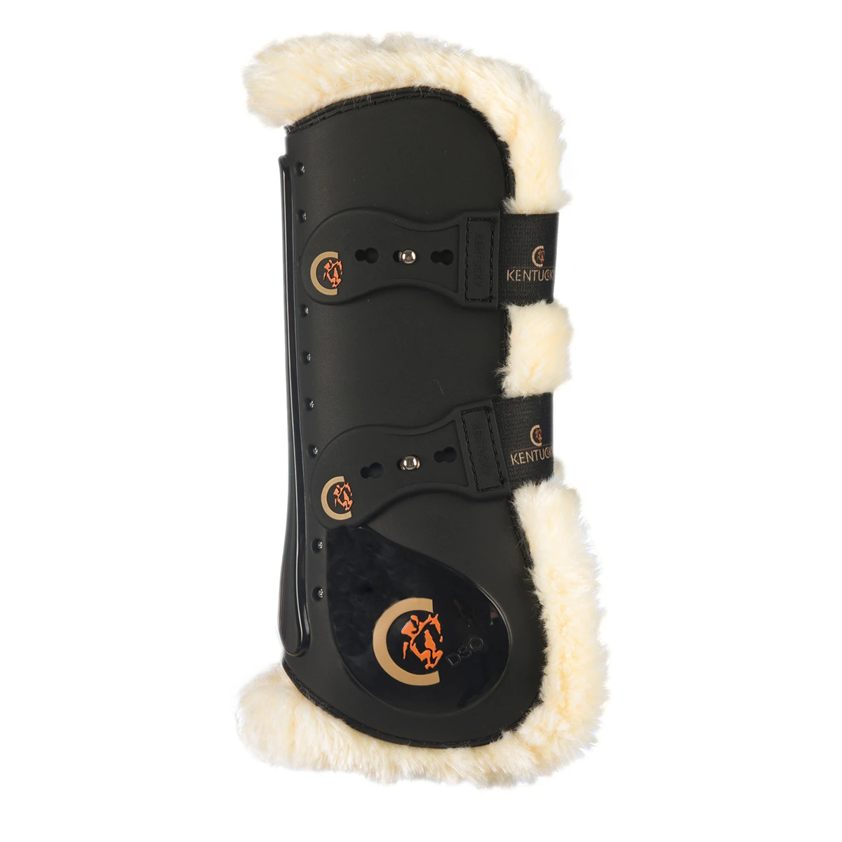 Peesbeschermers Kentucky Elastic Sheepskin Zwart 3 Peesbeschermers Kentucky Elastic Sheepskin Zwart