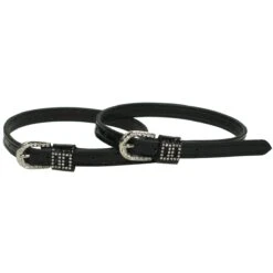 Sporenriemen Epplejeck Double Diamonds Lak Black Strass