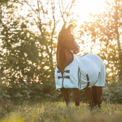 Vliegendeken Epplejeck Summertime Full Neck Grijs-blauw -Paardenbenodigdheden Winkel vliegendeken epplejeck summertime full neck grijs blauw 1500x1500 116581