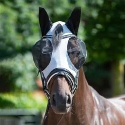 Vliegenmasker Busse Twin Fit Flexi Grijs -Paardenbenodigdheden Winkel vliegenmasker busse twin fit flexi grijs 1500x1500 180120