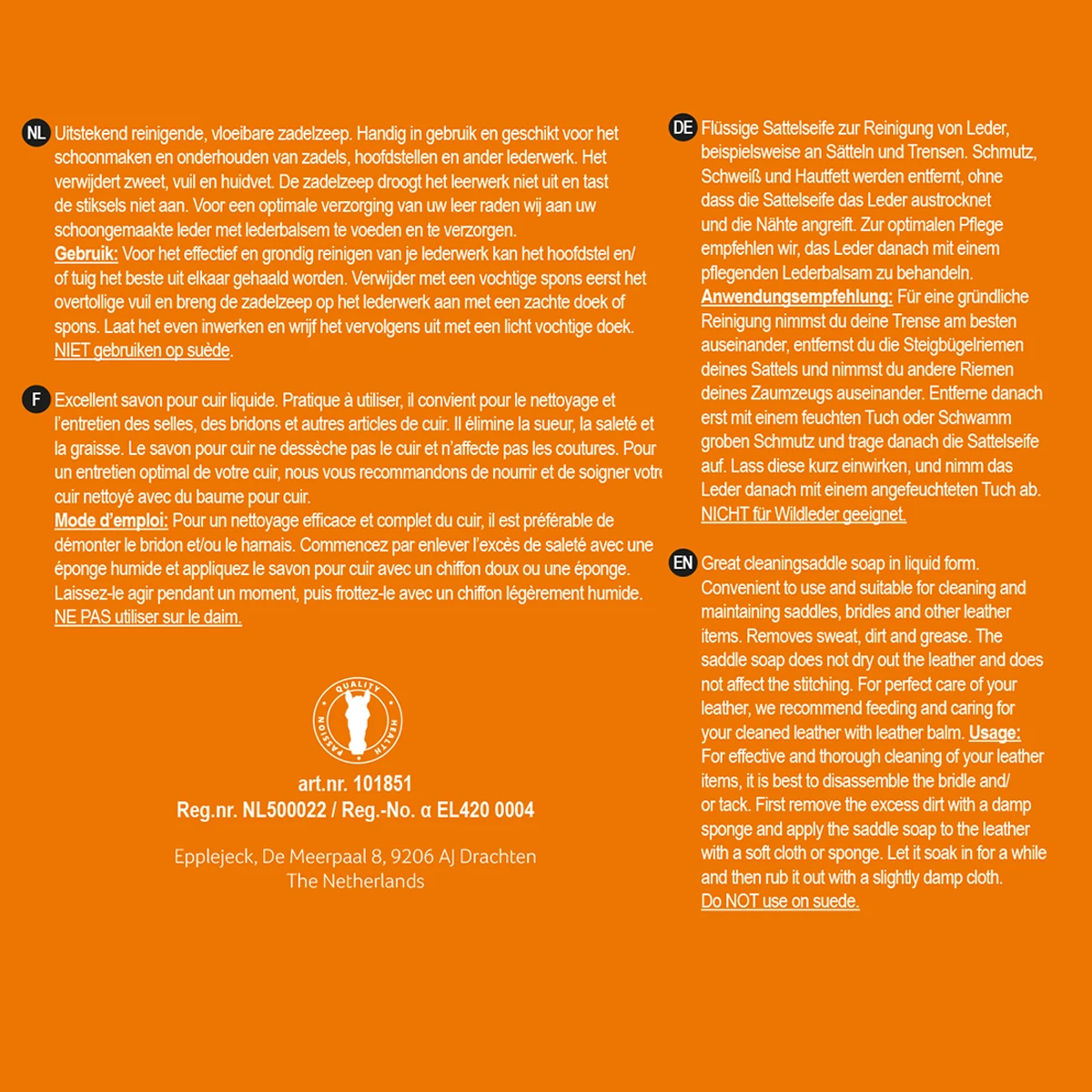 Zadelzeep Epplejeck Vloeibaar Overige 4 Zadelzeep Epplejeck Vloeibaar Overige - Afbeelding 2